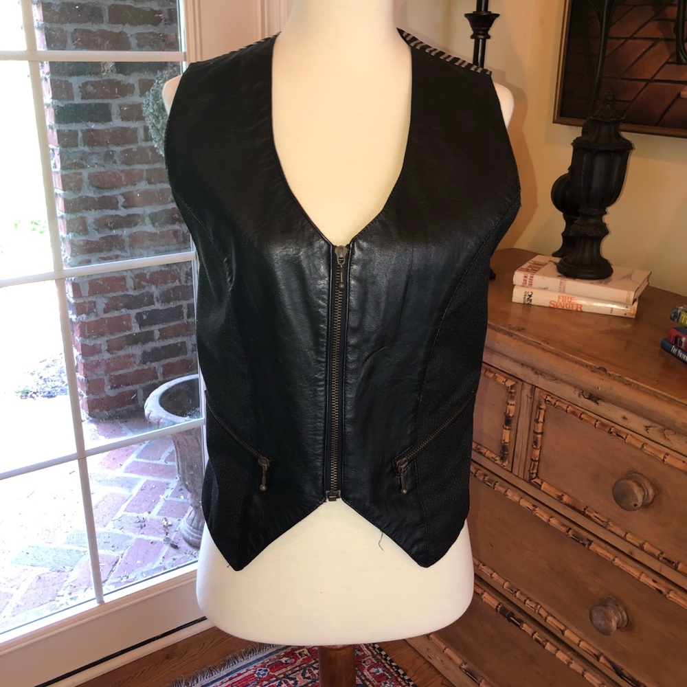 Leather Vest EUC